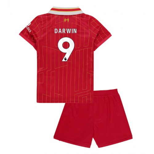 Fotbalové Dres Liverpool Darwin Nunez #9 Dětské Domácí 2024-25 Krátký Rukáv (+ trenýrky)